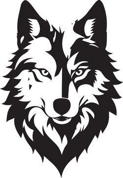 wolf head vector