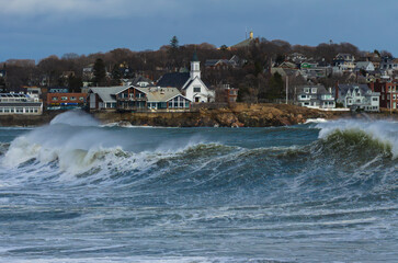 Coastal storm - Nor'easter hitting the north shore of Boston © Harald