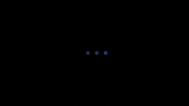Pulsing Dots Loading Animation, 4K Seamless Loop with Alpha Channel