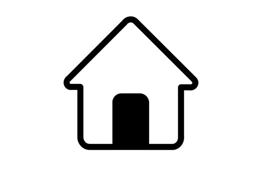 House icon with a solid black door for home button