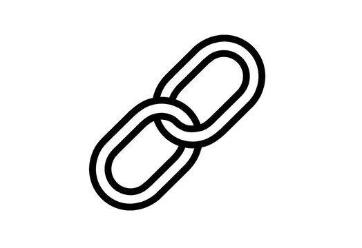Chain link icon with a double outline for hyperlink
