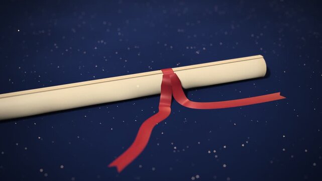 Diploma Scroll Untied and Unrolled with Gold Seal Reveal