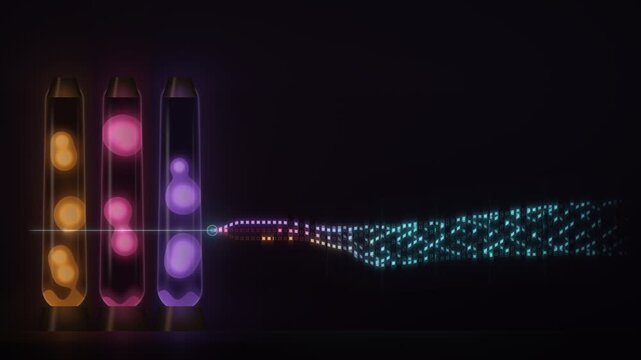 Lava Lamp Capsules Generating Random Bitstream Seamless Loop