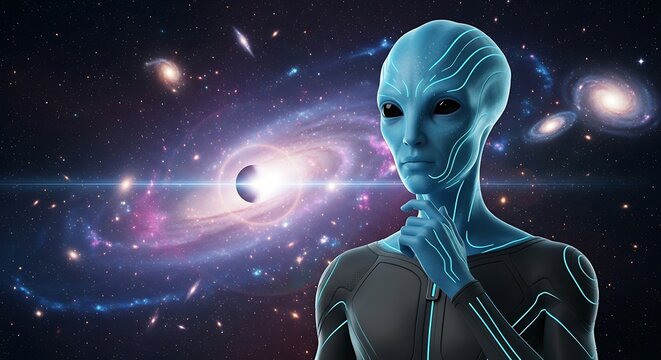 alien in space