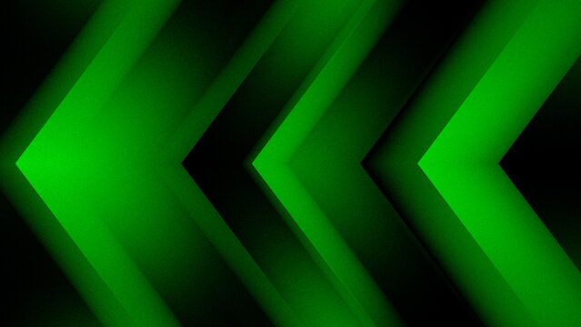 Abstract green arrow chevron geometric pattern with noisy texture for modern background design.