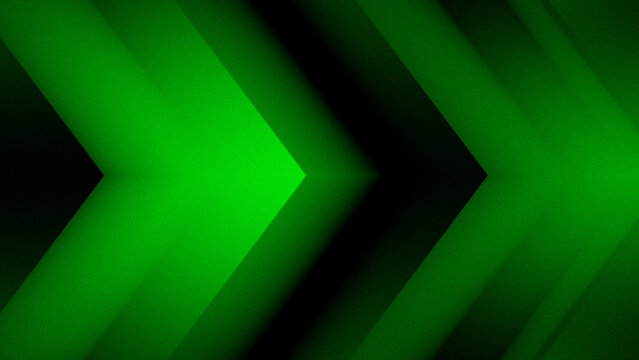 Abstract green arrow chevron geometric pattern with noisy texture for modern background design.