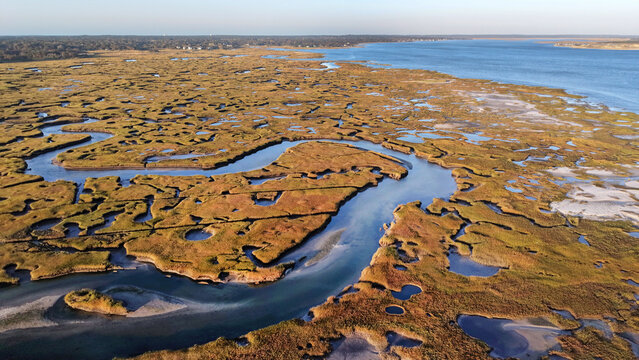 Bass Hole Marsh Aerial at Yarmouth, Cape Cod