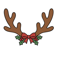 Reindeer Antlers With Christmas Bow © Intan