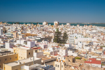 Aerial view of Cadiz from cathedral tower © rastkobelic