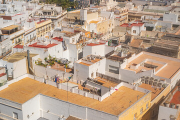 Aerial view of Cadiz from cathedral tower © rastkobelic