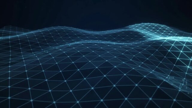 Abstract Polygon Mesh Surface with Traveling Light