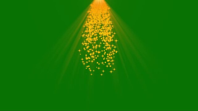 Glowing white starlight trail with magical glitter dust, twinkling fairy stars, dreamy sparkle particles, elegant swirl animation, shimmering line transition and cinematic green screen 4k loop