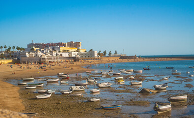 Beautiful Summer day in beach of Cadiz, Andalusia, Spain © rastkobelic