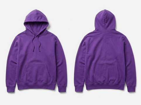 plain purple hoodie mockup front back , Winter Fashion Collection With Cozy Seasonal Clothing
