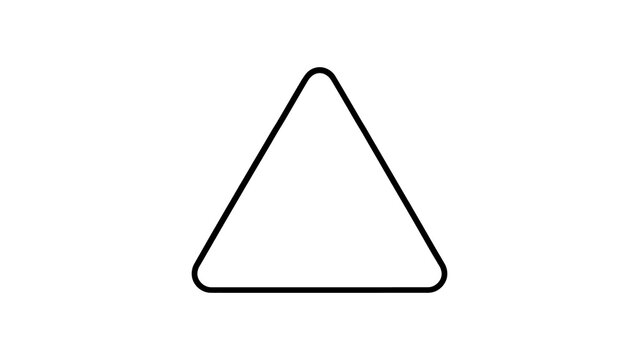 Triangle outline for geometric shapes and basic design elements.