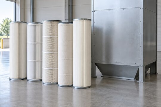 Industrial Dust Collector with Replacement Filter Cartridges
