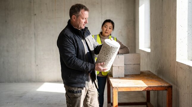 Project lead tests a low carbon concrete core