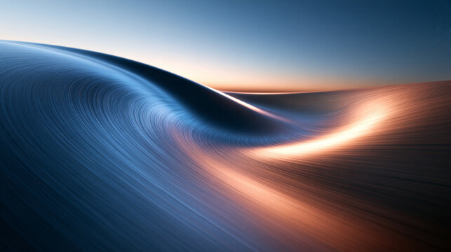 Abstract Futuristic Wave with Glowing Light and Smooth Curves