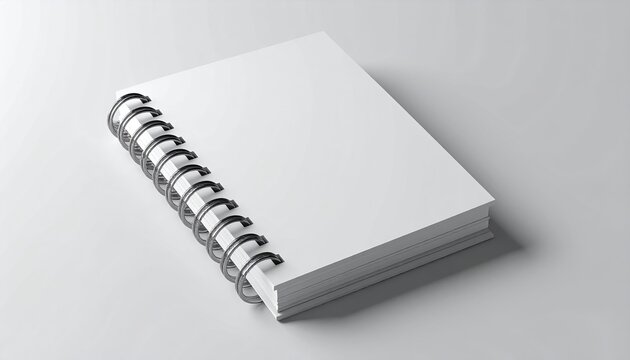 Minimal memo pad with metallic spiral rings