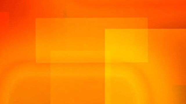 Bright orange yellow abstract geometric squares motion graphics video background