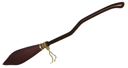 Naklejka premium Magical Broomstick Witch Flying Fantasy Prop