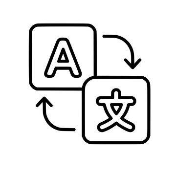 AI Translation Icon Vector Illustration. generative AI.
