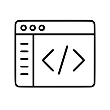 Code Editor Window Icon. generative AI.
