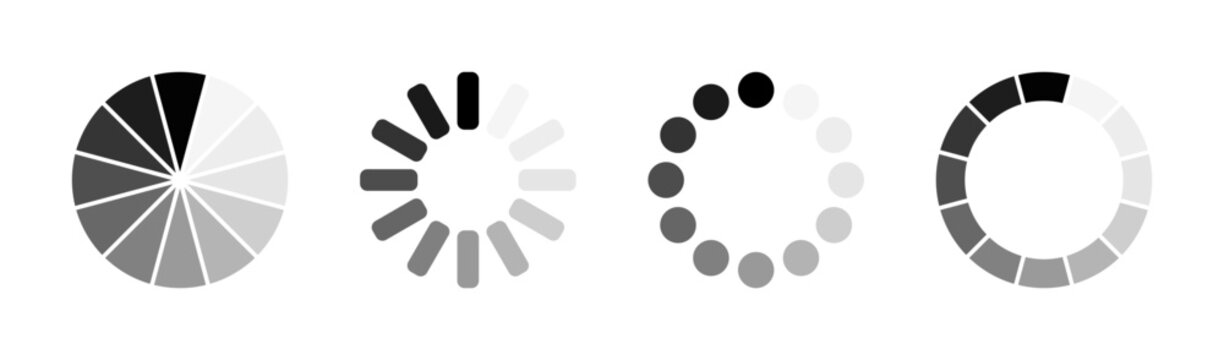 loading animated icon, load circle symbol, download indicator sign, uploading progress bar, waiting symbol