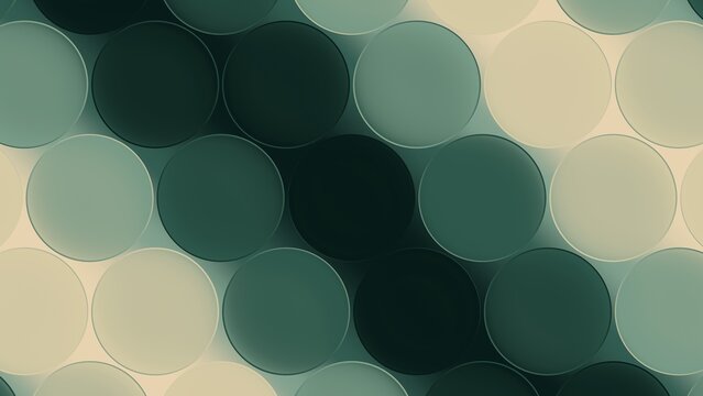 Green translucent glass disc light and shadow flow animation