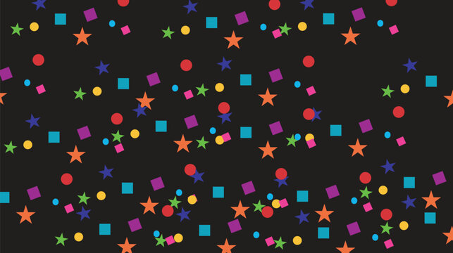 seamless pattern with colorful stars illustration