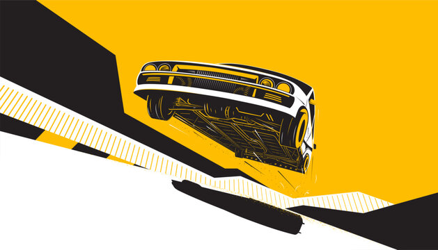 Motorsport cars racing background design.