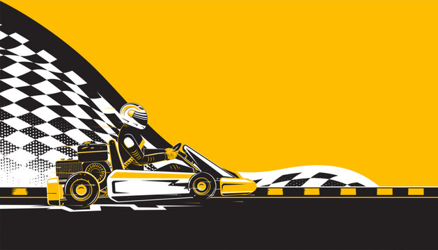 Go kart racing game competition. Karting tournament
