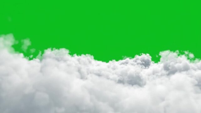 Rolling Cloud Bank | Green Screen 60fps