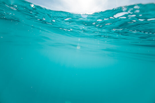 soft light filtering through turquoise lake water