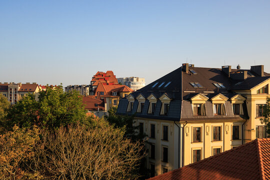 Roofs of Zelenogradsk on a Baltic sea.