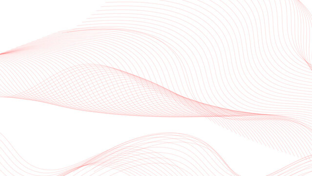 Abstract red lines forming a wave on a black background modern digital illustration