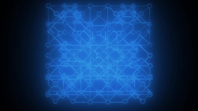 Abstract glowing blue circuit board animation for tech and futuristic