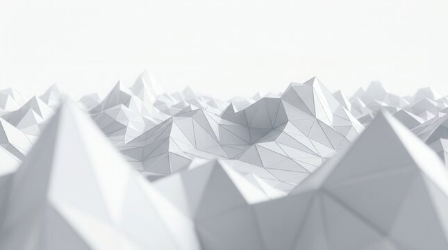 Abstract geometric mountains landscape as a stunning 3D digital art piece