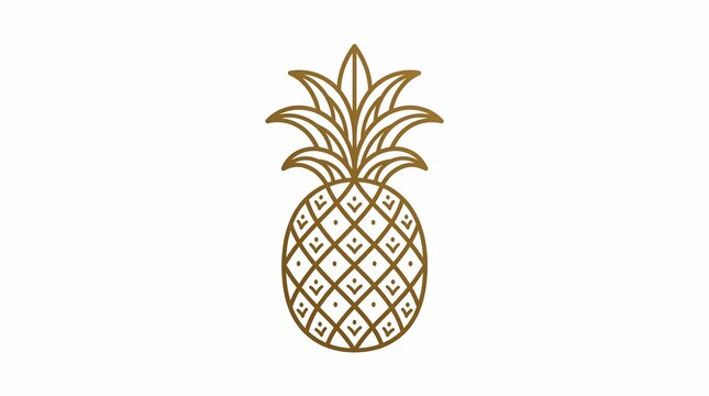 Golden pineapple icon