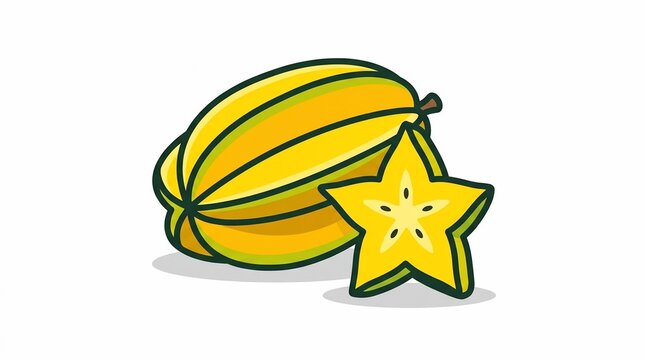 Starfruit vector icon