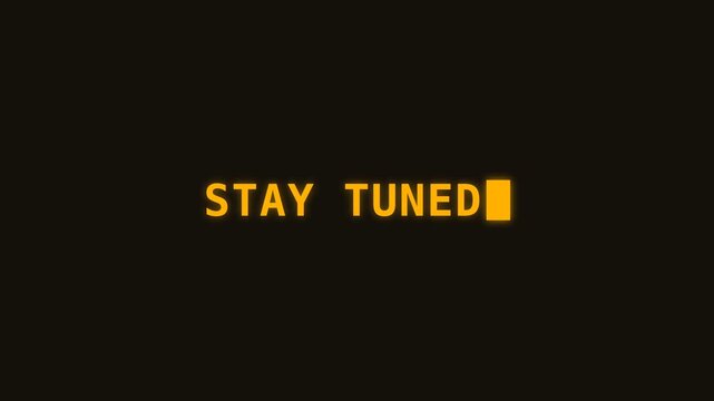 Stay Tuned Typewriter Text Backspace Retype Loop