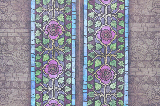 scrapbooking paper background with rosette pattern