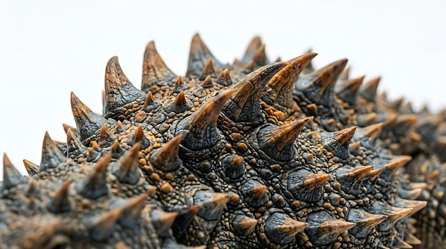 Close-up of thorny devil lizard spikes highlighting texture and detail