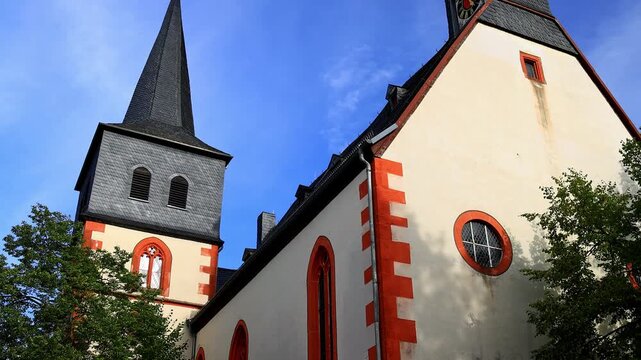 steinau an der strasse historic cityscape in germany 4k video with a pan