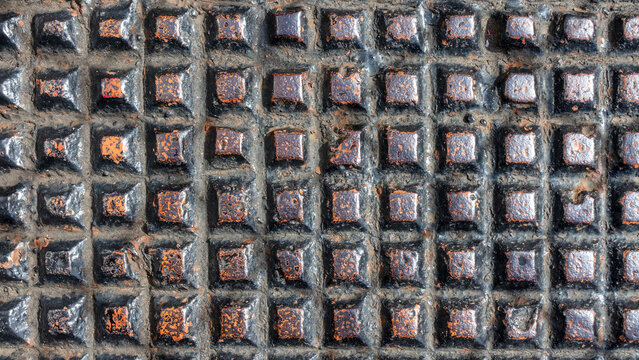 Grunge metal grid texture background