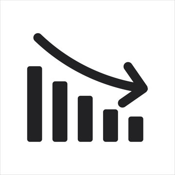 decrease icon. simple flat solid vector