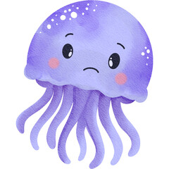 jellyfish cartoon illustration © Monica