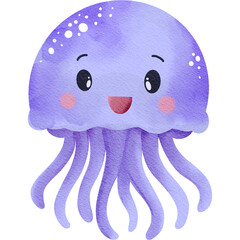 Illustration of a Cute Jellyfish  © Monica