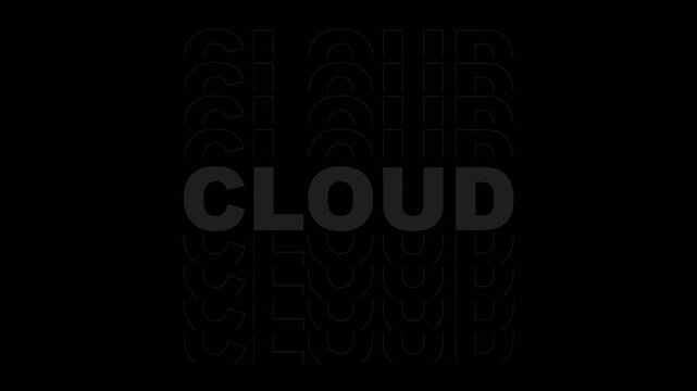 Cloud Kinetic Typography Modern Bold Text Video Overlay 4K