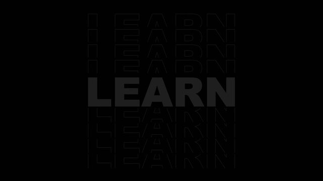 Learn Kinetic Typography Animated Outline Word Overlay 4K